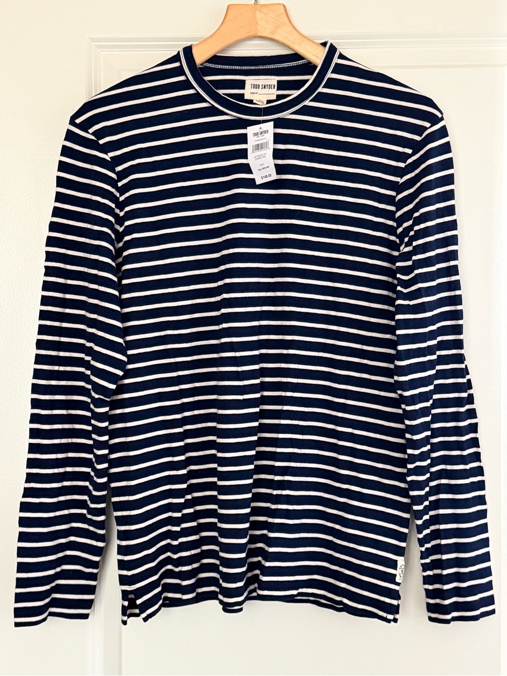 NWT Todd Snyder Striped Long Sleeve Tee M Unisex Oversized